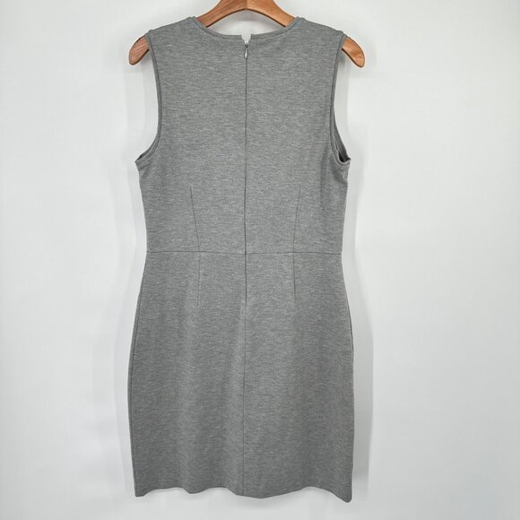 Banana Republic Daisy Embellished Gray Sleeveless Dress Size 10 ponte knit - Picture 11 of 13